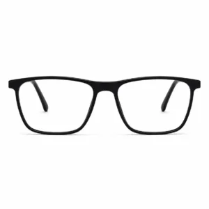 OP-0426 Classic Matte Black Square Glasses | Optomom