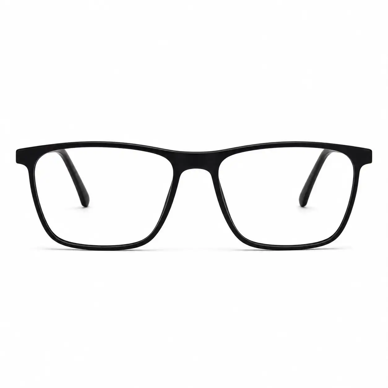 OP-0426 Classic Matte Black Square Glasses | Optomom