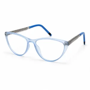 OP-0440 Clear Light Blue Cat-Eye Glasses for Women | Optomom