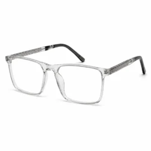 OP-0441 Transparent Square Spectacles with Textured Temples | Optomom