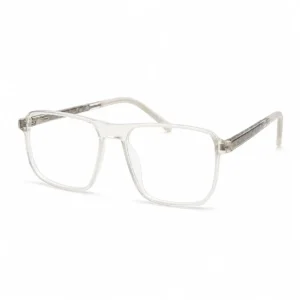 OP-0458 Clear Crystal Spectacles with Textured Metal Temples | Optomom