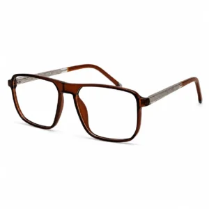 OP-0462 Navigator Computer Spectacles for Men with Brown Textured Metal Frame | Optomom