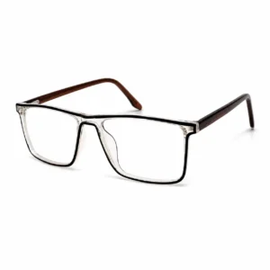 OP-0465 Daily Wear Eyewear for Men with Clear Frame and Brown Rim | Optomom