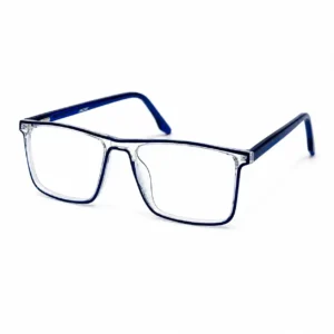 OP-0466 Reading Spectacles for Men with Clear Frame and Navy Blue Rim | Optomom