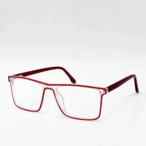 OP-0467 Lightweight Computer Frame for Men with Transparent Red Finish | Optomom