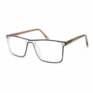OP-0468 Daily Wear Spectacles for Men with Clear Frame and Black Rim | Optomom