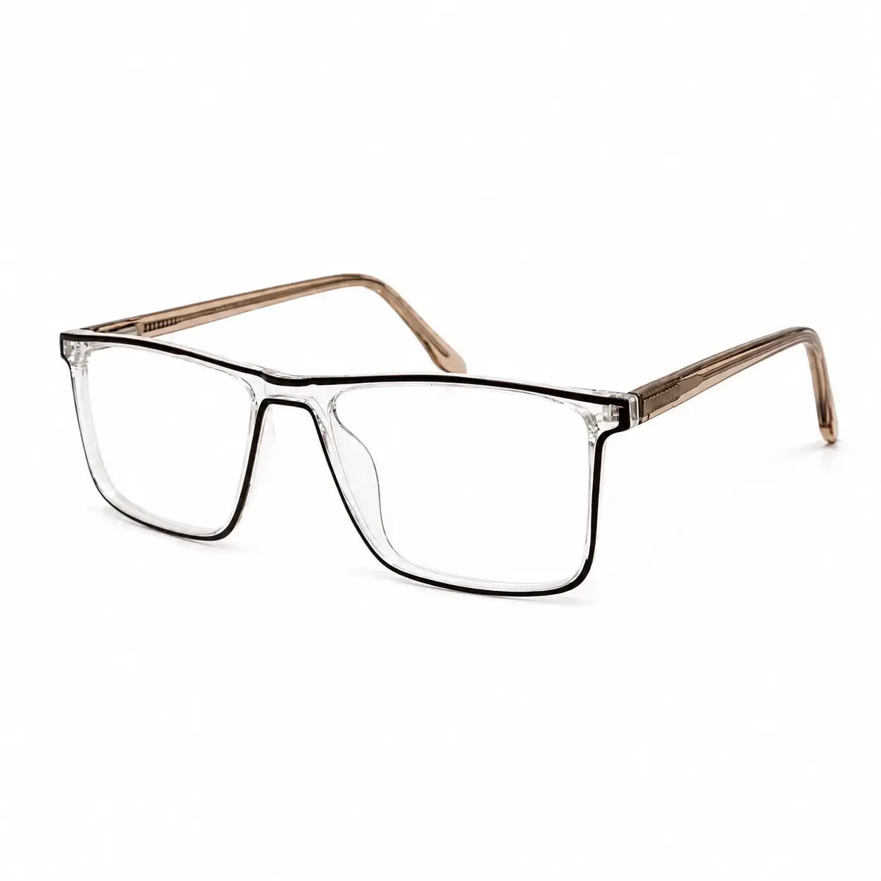 OP-0468 Daily Wear Spectacles for Men with Clear Frame and Black Rim | Optomom