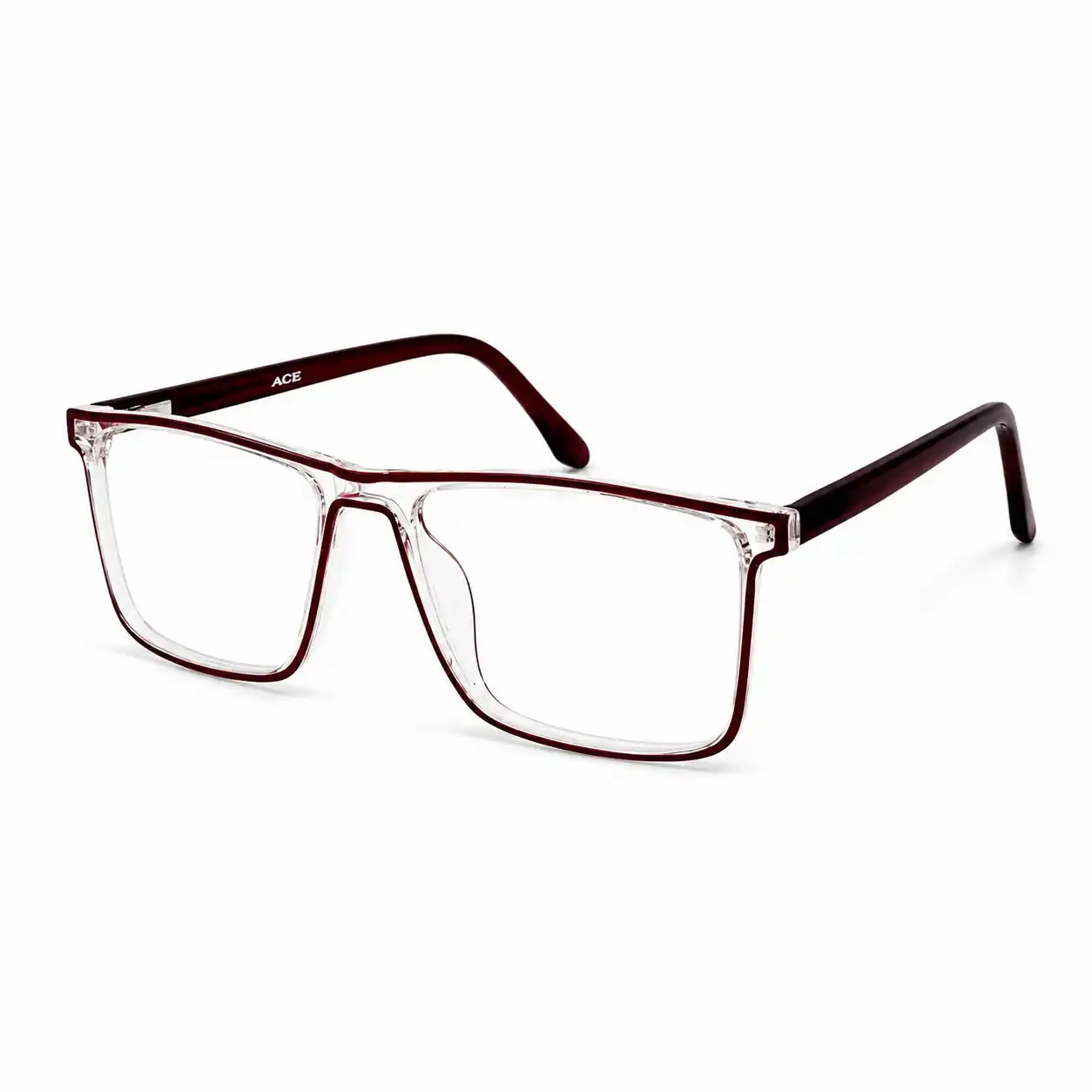 OP-0469 Workday Computer Eyewear for Men with Clear Maroon Rim | Optomom