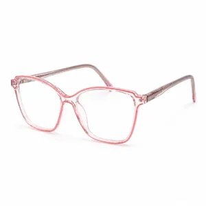 OP-0470 Office Eyeglasses Frame for Women with Clear Pink Rim | Optomom