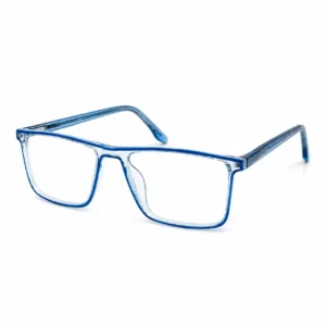 OP-0472 Modern Office Eyeglasses for Men with Clear Blue Rim | Optomom