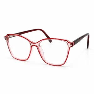 OP-0473 Glamour Style Spectacles Frame for Women with Translucent Pink Finish | Optomom
