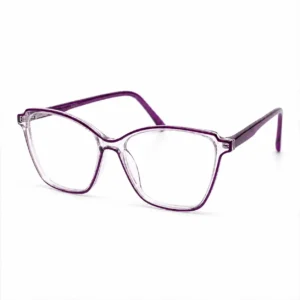 OP-0476 Fashionable Spectacle Frame for Women with Transparent Purple Accents | Optomom
