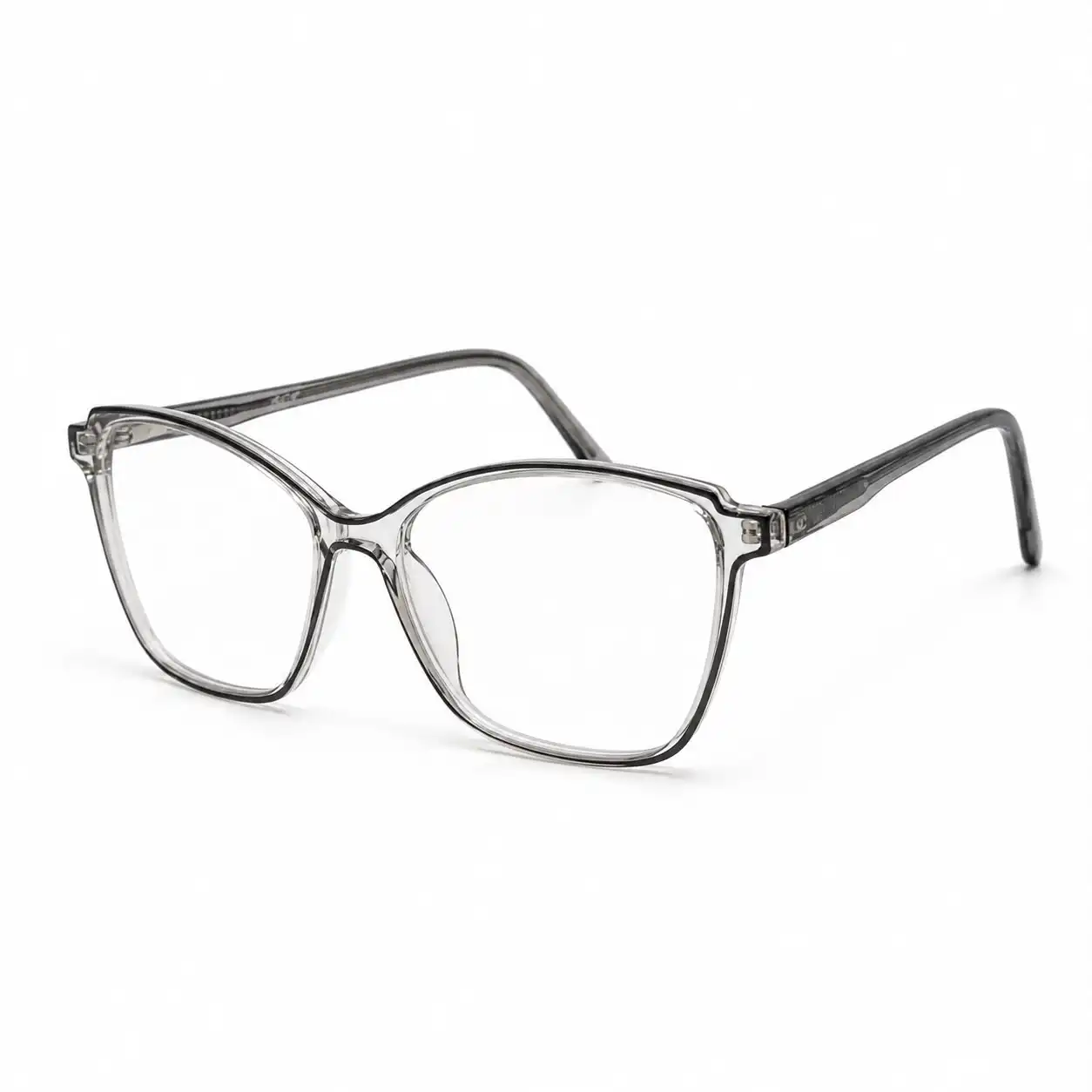 OP-0478 Trendy Daily Wear Glasses Frame for Women with Transparent Grey Finish | Optomom