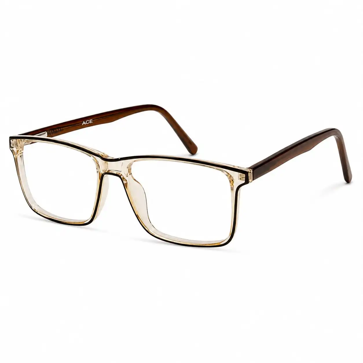 OP-0481 Executive Office Eyeglasses for Men with Clear Brown Frame | Optomom