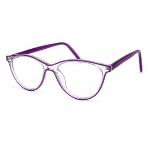 OP-0486 Cat Eye Prescription Glasses for Women-Transparent Purple Frame | Optomom