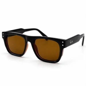 dark brown square eyeglasses frame with brown tint lenses for men and women.