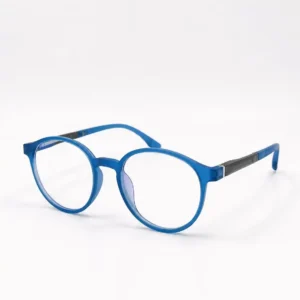 OP-0075 Classy Design Spectacles Matte Blue Frame Unisex Optomom