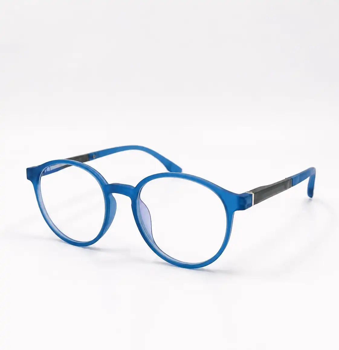 OP-0075 Classy Design Spectacles Matte Blue Frame Unisex Optomom