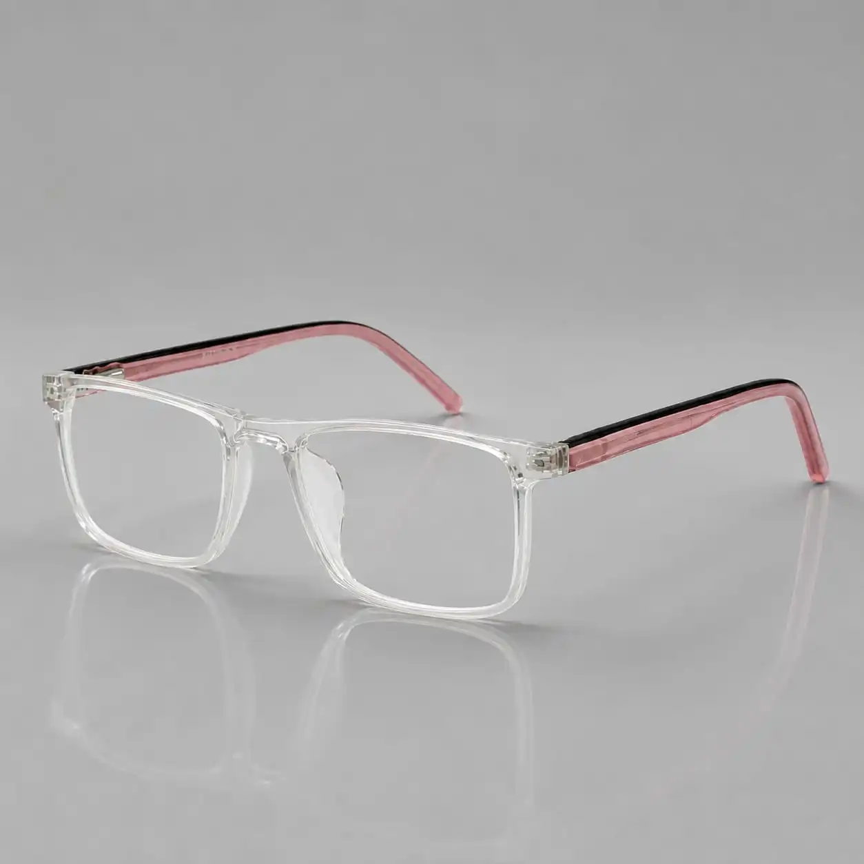 OP-0092 Zero Pressure transparent pink Frame for Women Optomom