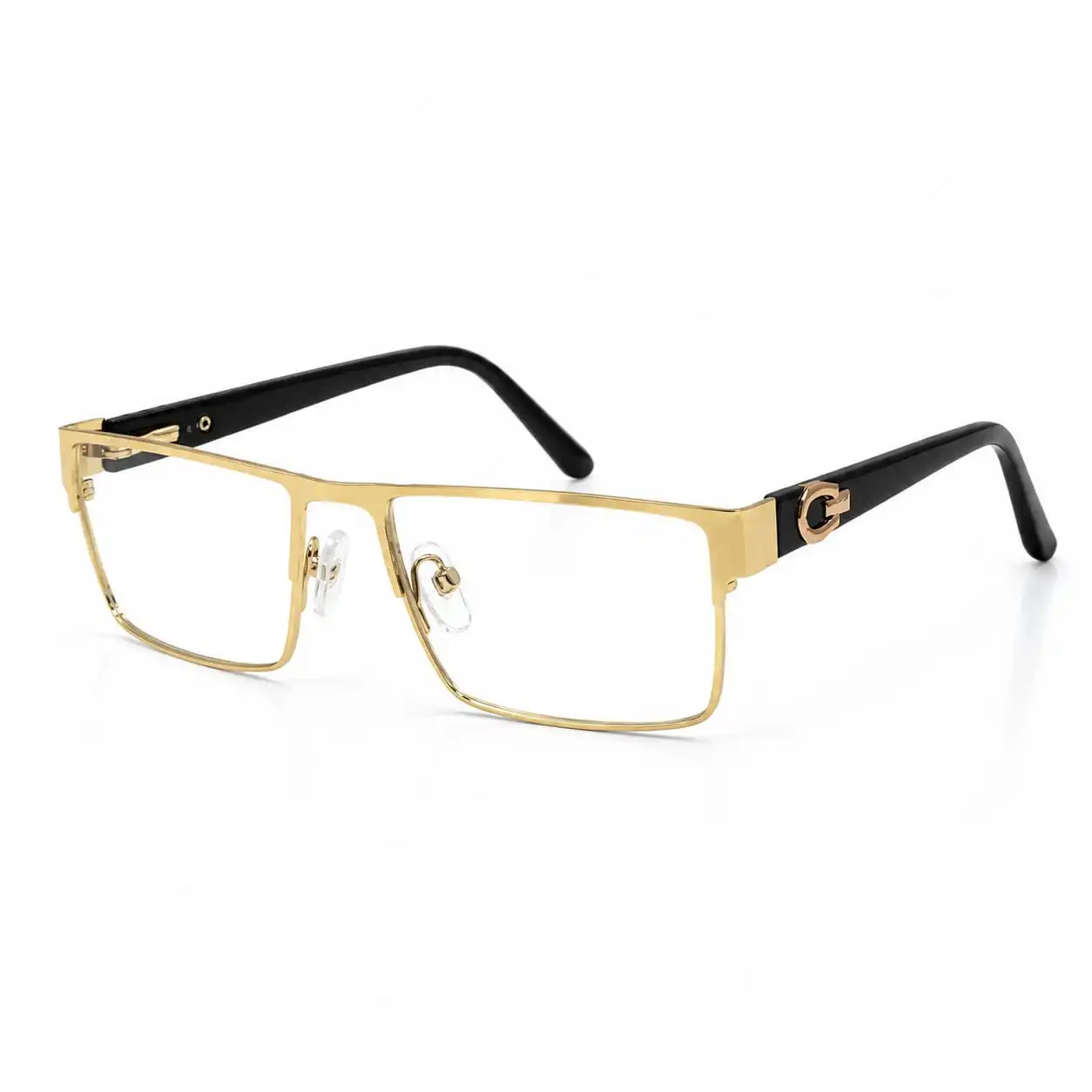 OP-0115 Modern Trend Golden Black Eyewear for Men Optomom