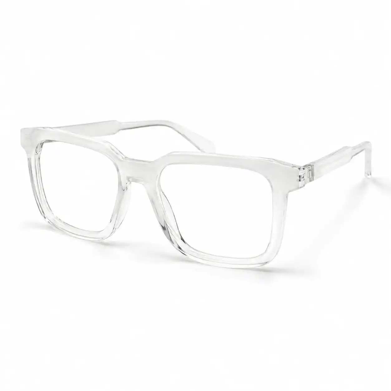 OP-0333 crystal clear transparent rectangular plastic eyeglasses frame for men & women.